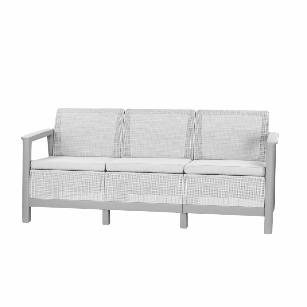 Set vrtnega pohištva Scandi Love linea duo z mizo za shranjevanje iz jute
