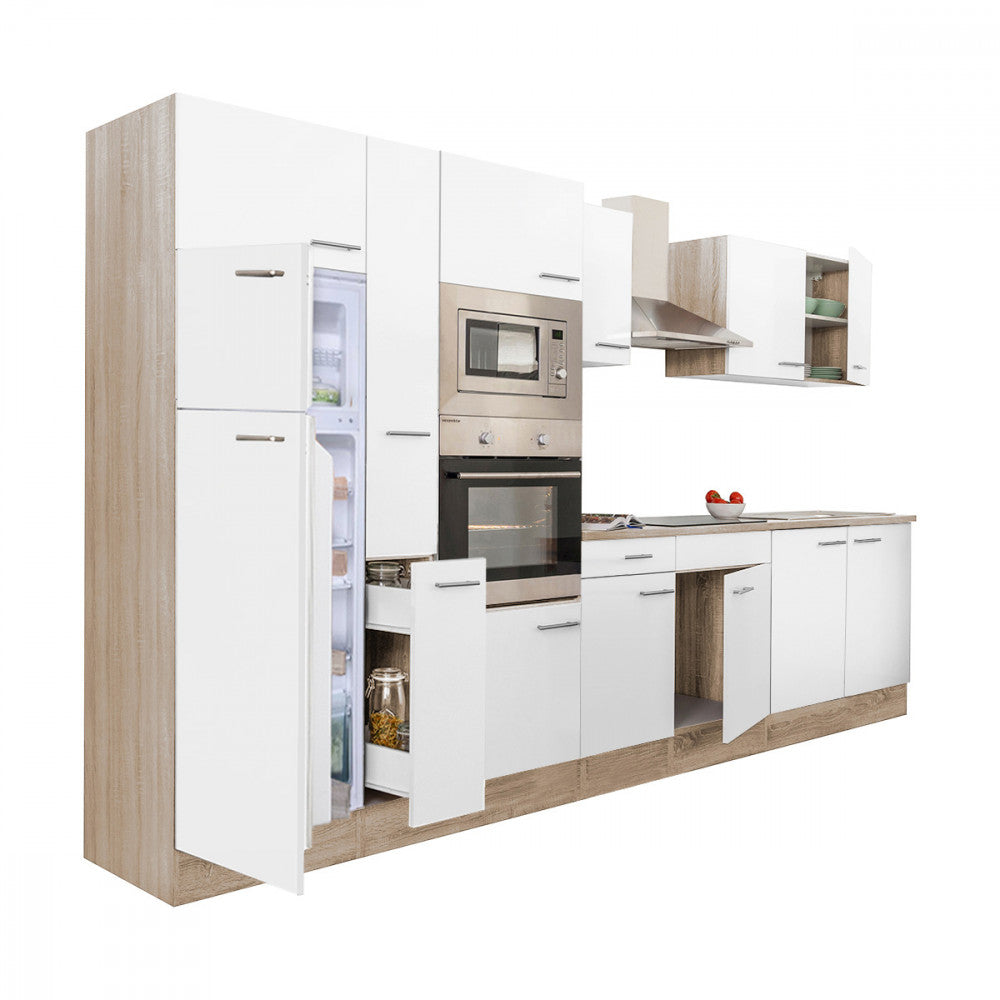 Konyhabútor, 360 cm széles konyhabútor felülfagyasztós hűtős kivitelben - Homelux, L360STFH Glavna slika