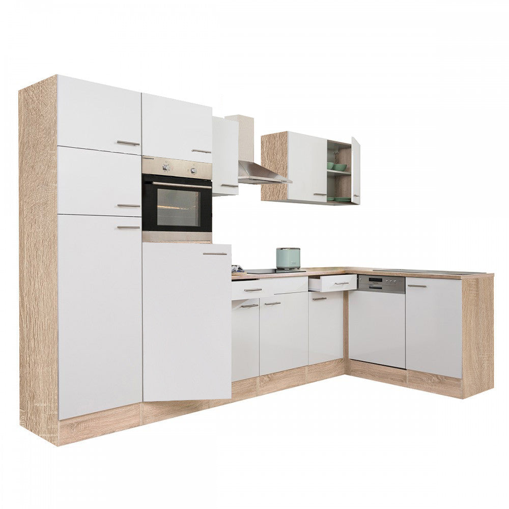 Konyhabútor jobb oldali nézete beépített sütővel és sarokkialakítással - Homelux, LS340STFH