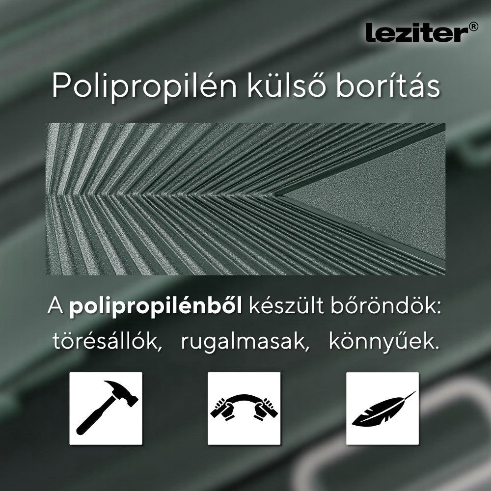 Gurulós bőröndszett polipropilén külső borítás részlete - Homelux, LTREBS-II-DG