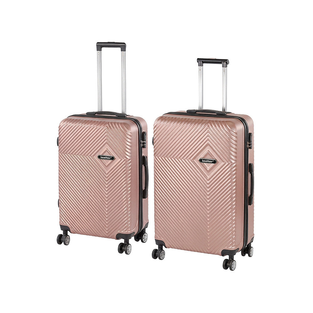 2 részes bőröndszett, modern rosegold színű közepes és nagy keményfedeles bőrönd - Homelux, LTRPBS-XI-RG Glavna slika