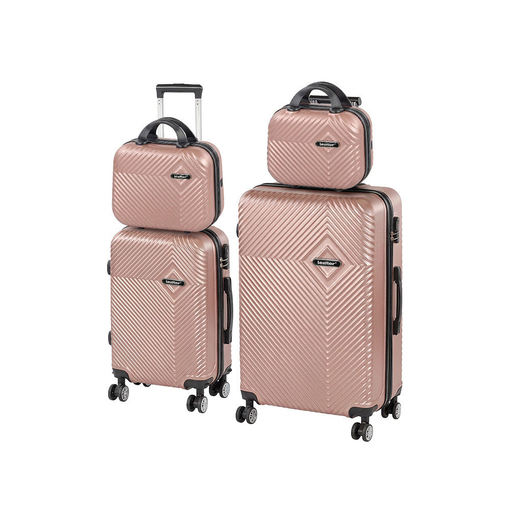 4 részes keményfedeles bőröndszett, modern rosegold színben - Homelux, LTRPBS-XXIII-RG Glavna slika