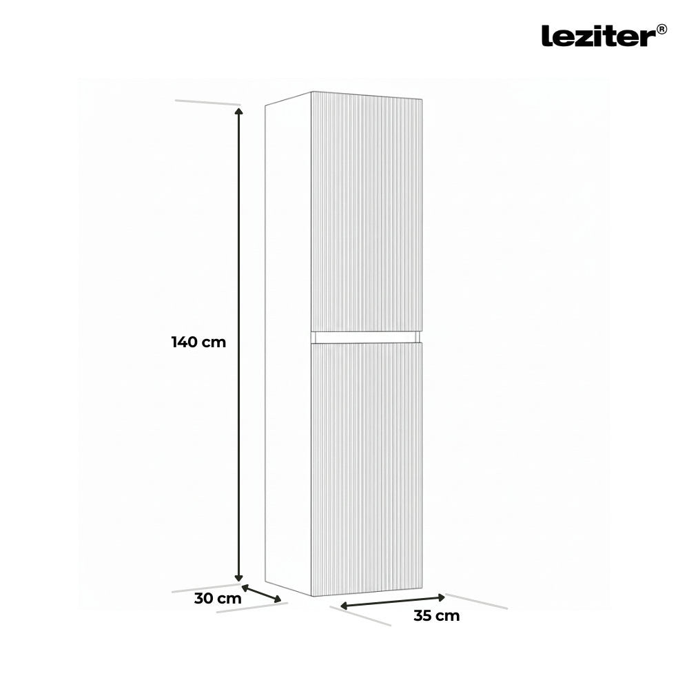 Fürdőszoba fali szekrény méretábra 35 × 30 × 140 cm - Homelux, TRENTM35SST
